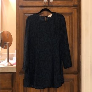 Teal & Black Snakeprint dress from Anthropologie